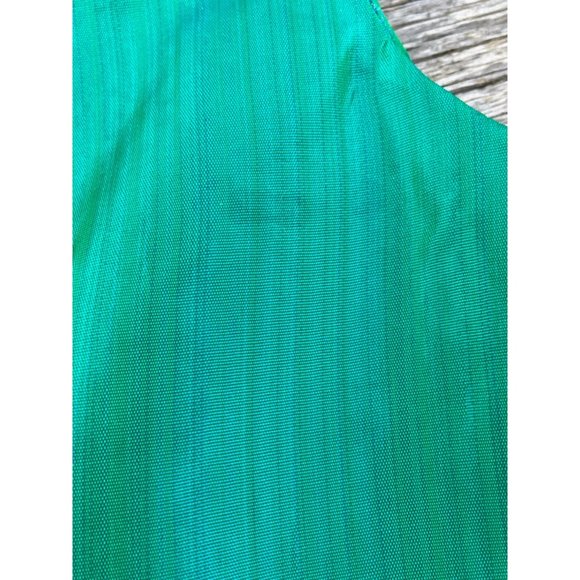 Vintage Boys Shiny Green Taffeta Vest - Picture 6 of 11